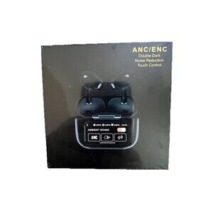 ANC/ENC Double Dark, Noise Reduction, Touch Control Fast Charging Ear Buds White